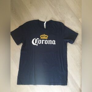 Corona Shirt LARGE Blue Mexican Beer Logo